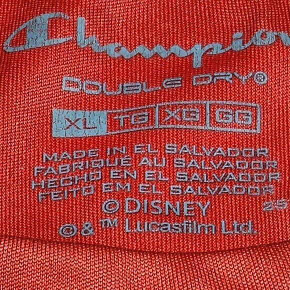 Champion Double Dry Red Run Disney Star Wars Darkside Challenge 2016, Men's XL - Picture 3 of 10